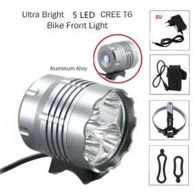 LED Mountain Bike Headlight 5T6 Bicycle Light (Option: 5T6 4 Europe)