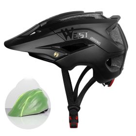 Cycling Helmets For Men And Women Mountain Bike Helmets Hard Hats Riding (Option: Black-One size)