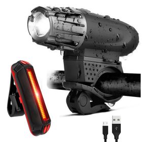 USB charging headlight taillight set (Option: E)