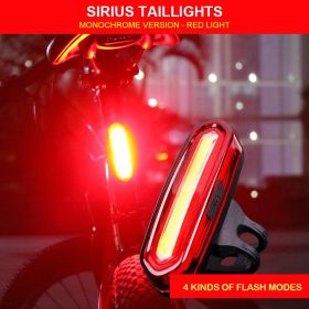 Two-color bicycle tail light (Color: Red)
