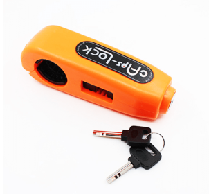 Caps Motorcycle and Scooter Security Lock (Color: Orange)