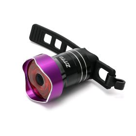 Usb Rechargeable Bicycle Tail Light Sensor Light (Color: Purple)