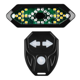 Smart Remote Control Turn Signal Charging Mountain Waterproof Taillight Night Bike With Horn Warning Light (Color: Black)