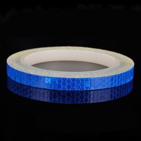 1CM  8M Bicycle Wheels Reflect Fluorescent MTB Bike Reflective Sticker Strip Tape For Cycling Warning (Color: Blue)