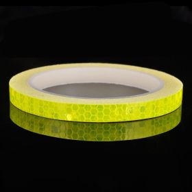 1CM  8M Bicycle Wheels Reflect Fluorescent MTB Bike Reflective Sticker Strip Tape For Cycling Warning (Color: Yellow)