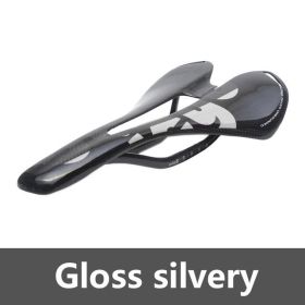 Ullicyc 2019 Newest colorful toplevel mountain bike full carbon saddleroad bicycle saddleMTB or Road partsZD143free ship (Option: Gloss silvery)