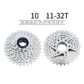 Mtb Sports Mountain Road Bike Flywheel  Speed Lightweight Large Gear Anti-rust Bicycle Accessories (Option: 10-Silver)