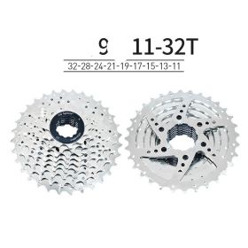 Mtb Sports Mountain Road Bike Flywheel  Speed Lightweight Large Gear Anti-rust Bicycle Accessories (Option: 9-Silver)