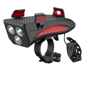 Mobile Phone Holder Strong Light Flashlight Road Cycling Accessories (Option: Black B-4000mAH)