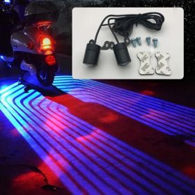 Electric Car Carpet Lamp Wing Projection Lamp (Color: Blue)