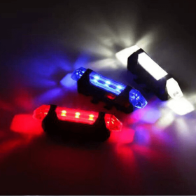 Mountain bike warning led taillights headlights binoculars riding equipment (Option: Red-B)