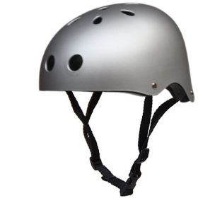 Rock climbing mountaineering ski helmet (Option: Frosted silver-M)