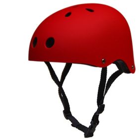 Rock climbing mountaineering ski helmet (Option: Matte red-L)