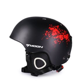 Ski Helmet Snow Safety Helmet Protective Gear Sports Equipment Head Protection Integrated (Option: Red ink-L)