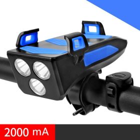 Multifunctional bicycle headlight (Option: Blue-2000mA)