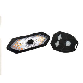USB Charging With Horn Night Riding Flashing Turn Warning Light (Color: Black)