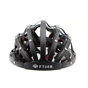 Convenient folding mountain bike helmet (Option: Black-One size)