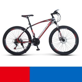 Shock Absorbing Bike Outdoor Riding Variable Speed Cross-country (Option: Black and red spoke wheel-26inch 27speed)