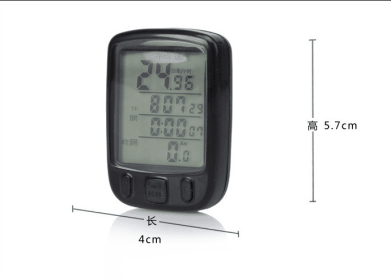 Multifunctional Chinese and English display Waterproof full screen luminous bicycle code table (Color: Black)