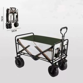 Outdoor Picnic Camping Folding Gathering Trolley (Color: GReen)