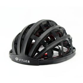 Ultralight Folding Bicycle Helmet Portable Road Bike Mountain Bike Outdoor Sports Mountain Hiking Equipment (Option: Black-M)