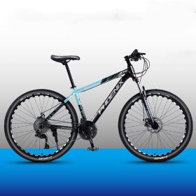 Aluminum Alloy Mountain Biking For Male And Female Adults (Option: Black blue-26inches 33speeds)
