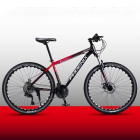 Aluminum Alloy Mountain Biking For Male And Female Adults (Option: Black red-26inches 33speeds)